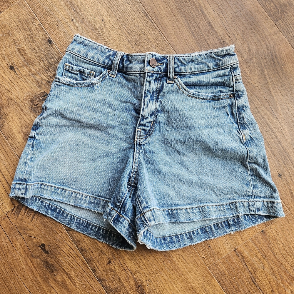 Wide Leg Blue Denim Women's Shorts